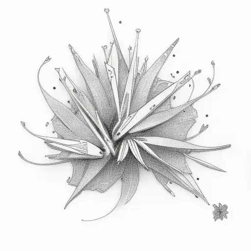 Telecaster e-guitar that has a strelizia flower as its top tattoo design idea