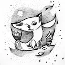 The Little Prince and a fox tattoo design idea