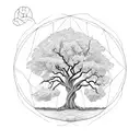 oak tree  tattoo design idea