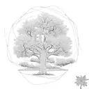 oak tree  tattoo design idea