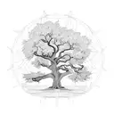 oak tree  tattoo design idea
