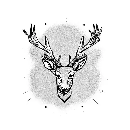 stag tattoo design idea