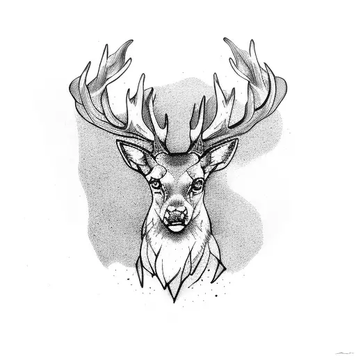 stag tattoo design idea