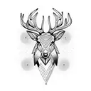 stag tattoo design idea