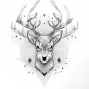 stag tattoo design idea
