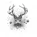 stag tattoo design idea