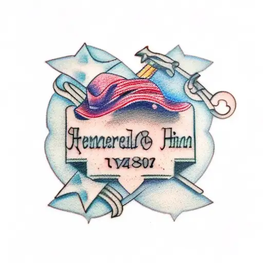 memorial tattoo with the name Shani in a cross tattoo design idea