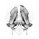 Odin's ravens Huginn and Muninn tattoo design idea