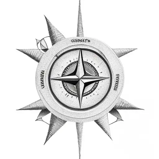 ESPINOZA Compass  tattoo design idea