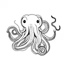 octopus elephant  tattoo design idea