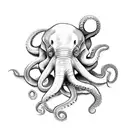 octopus elephant  tattoo design idea