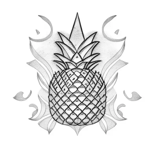 Pineapple tattoo design idea