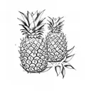 Pineapple tattoo design idea