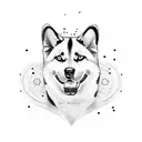 akita inu tattoo design idea