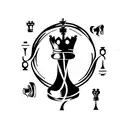 chess queen tattoo design idea