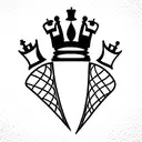 chess queen tattoo design idea