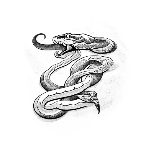 sword with snake  tattoo design idea