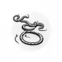 sword with snake  tattoo design idea