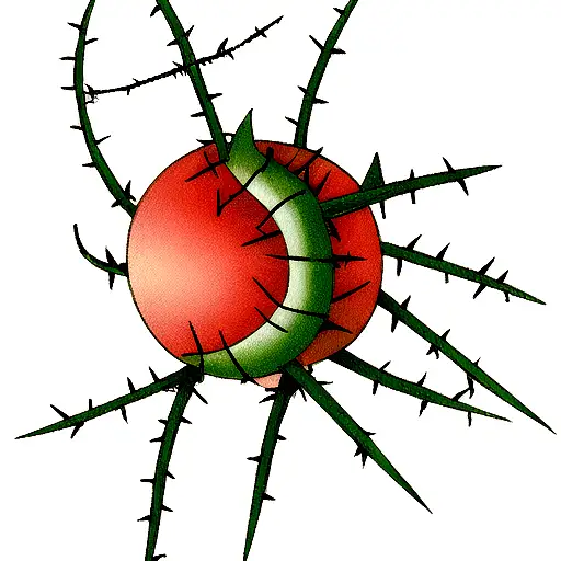 Venus's flytrap stems and thorns forearm tattoo design idea