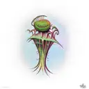 The Venus's flytrap goth tattoo design idea