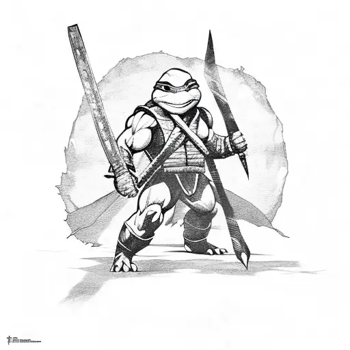 Ninja turtles as saiyans tattoo design idea