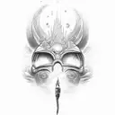 ship, electric, fire tattoo design idea