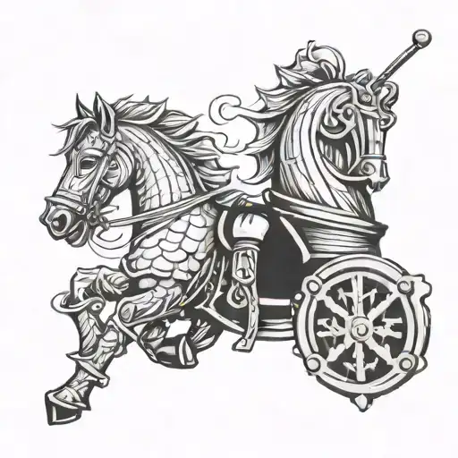 Knight chess piece tattoo design idea