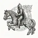 Knight chess piece tattoo design idea