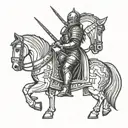 Knight chess piece tattoo design idea