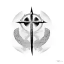 Ankh cross tattoo design idea