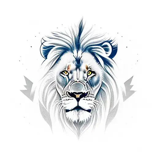 lion, lightning tattoo design idea