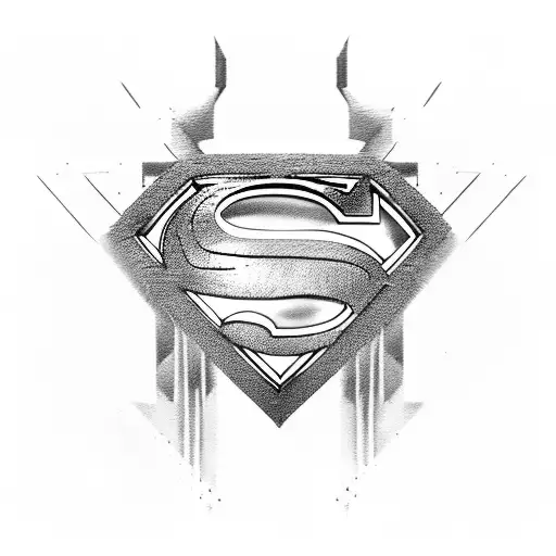 Superman in a gaming world tattoo design idea