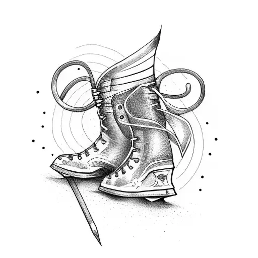 skates tattoo design idea