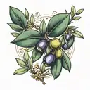 Olive branch wreath  tattoo design idea