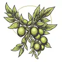 Olive branch wreath  tattoo design idea