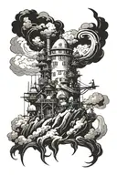 Howl's Moving Castle tattoo design idea