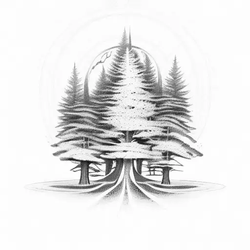 tree with 3 names wrote : William, Daniel, Sami in calligraphes  tattoo design idea