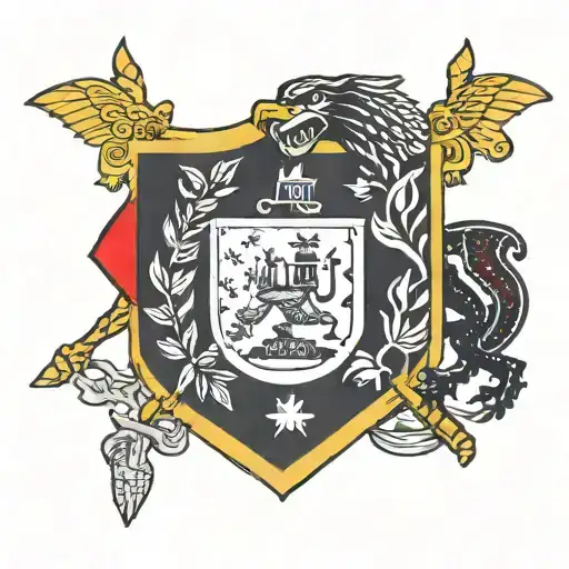 Angola and Portugal flag tattoo design idea