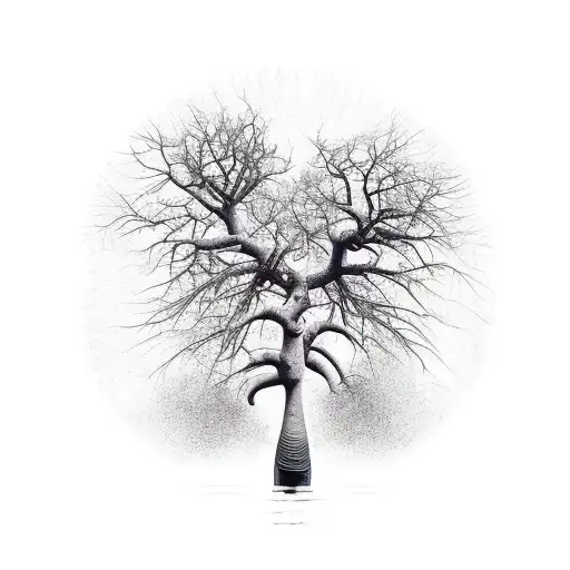 baobab tree tattoo design idea