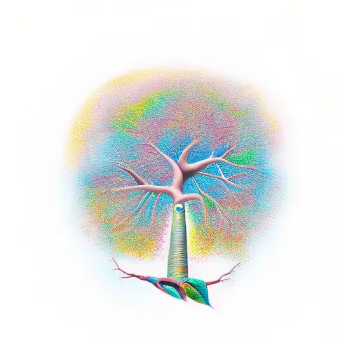 baobab tree of life tattoo design idea