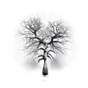 baobab tree tattoo design idea