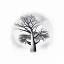 baobab tree tattoo design idea