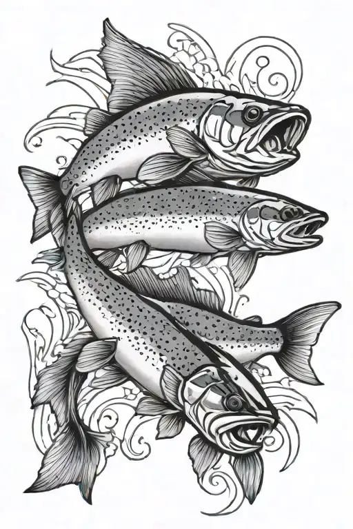Alaska Fly fishing tattoo design idea