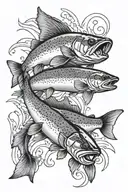 Alaska Fly fishing tattoo design idea