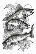 Alaska Fly fishing tattoo design idea