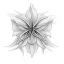 red spider lilly tattoo design idea