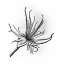 red spider lilly tattoo design idea