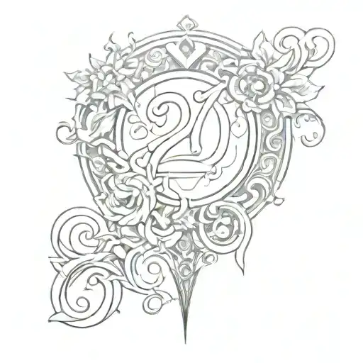 birthday date 26 7 2003 with leo symbol and 26 1 2007 aquarius symbol  tattoo design idea