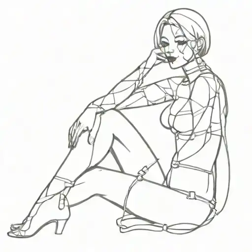 Bondage doll tattoo design idea