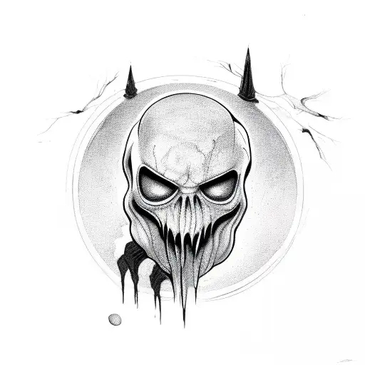 Ghostface from scream tattoo design idea
